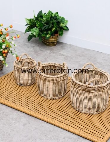 Keranjang Bulat Rotan Ratu - Ratu Basket Set 3 - Small Shisil