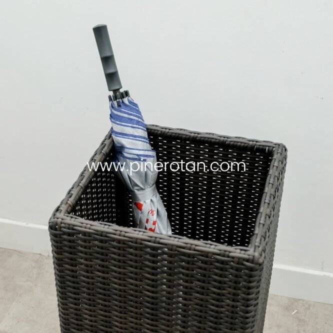 Keranjang Payung Peru Rotan - Peru Umbrella Holder - Dark Brown