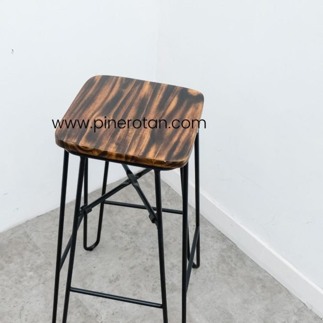 Bar Stool / Kursi Bar Cafe Minimalis Vintage - Dorian Square Bar Stool.