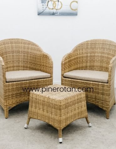 Set Teras Rotan - Arthur TS - Kenko ST - Cushion - Honey Streaky