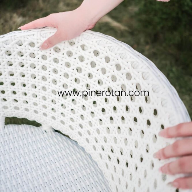 Kursi Outdoor Anyaman Truntum - Jacky Arm Chair White