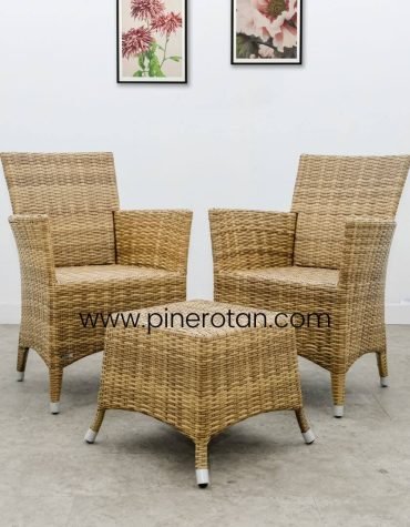 Set Teras Rotan - Kenko TS - Kenko ST - No Cushion - Honey Streaky