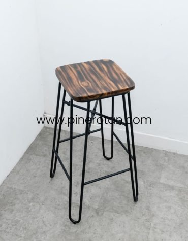 Kursi Bar Cafe Vintage - Dorian Square Barstool