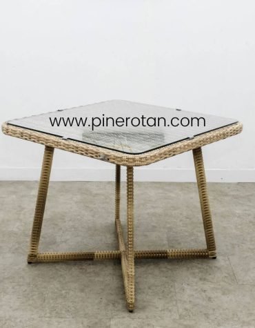 Meja Makan Rotan Sintetis - Fender DT - Seashell