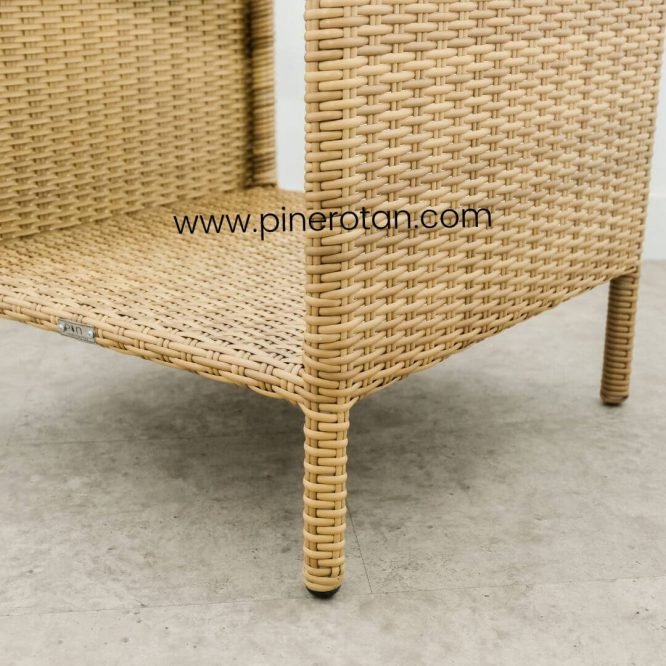 Meja Teras Sintetis Rotan - Fema ST - Honey Streaky