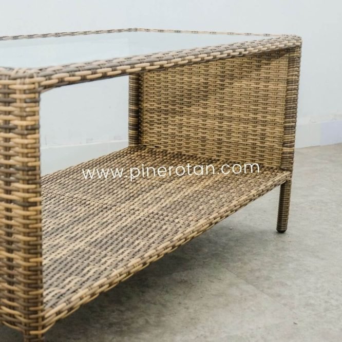 Meja Tamu Anyaman Rotan