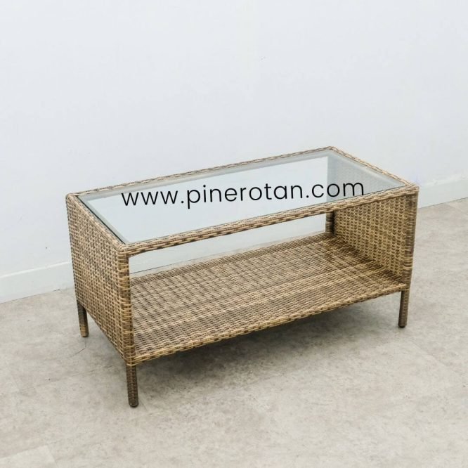 Meja Kopi Rotan Sintetis - Fema Coffee Table - Palm Sugar
