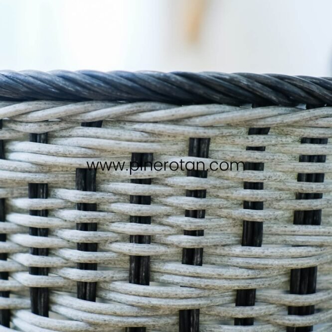 Basket Rotan Grey Sakura - Sakura Basket - Handle Grey
