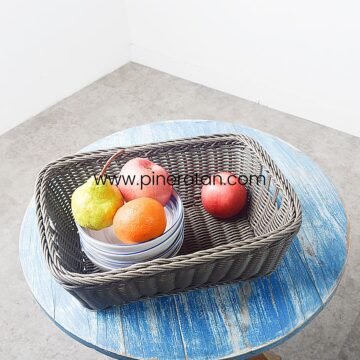 Keranjang Rotan Makanan Smart - Smart Basket - Grey