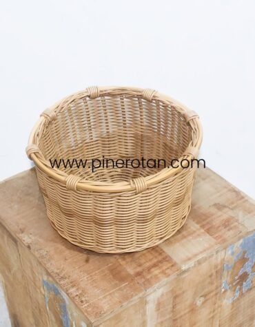 Keranjang Rotan Serbaguna Vanity - Vanity Basket - Plain Honey