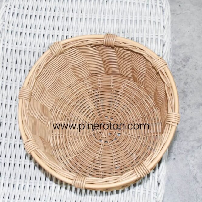 Keranjang Rotan Sintetis Vanity - Vanity Basket - Plain Honey