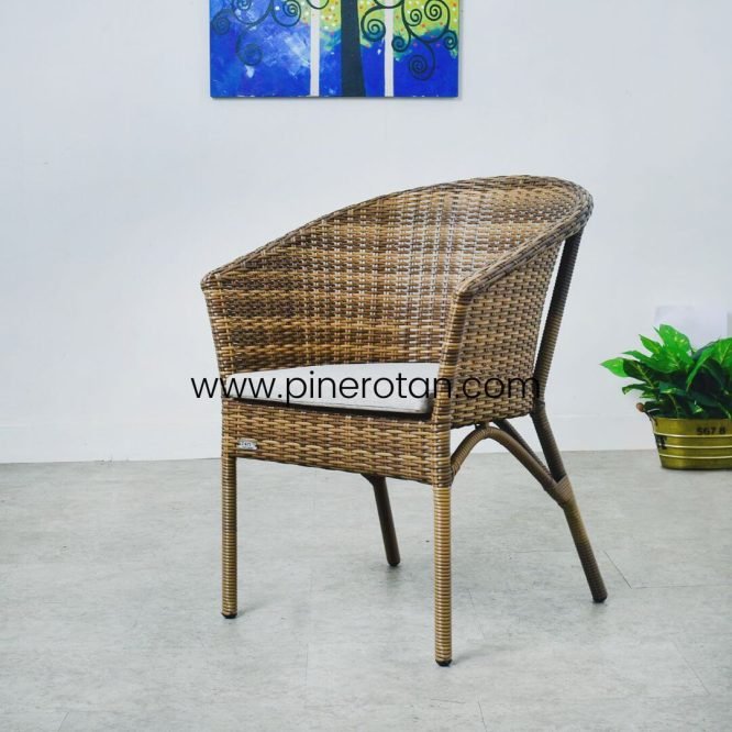 Kursi Makan Rotan Sintetis - Kingstone AC - Palm Sugar