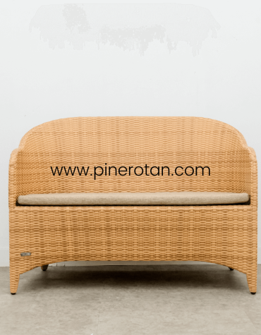 Kursi Outdoor Rotan Sintetis - Arthur 2 Seater - Cushion