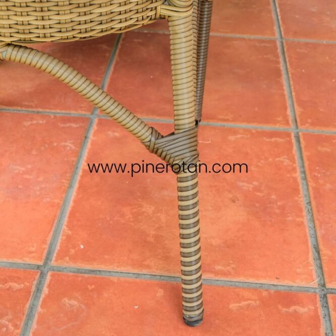 1 Set Meja Tamu Rotan Sintetis / Kursi Tamu –  Kingstone Living Set 4x1 - Fema Coffee Table - Palm Sugar