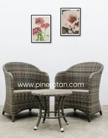 Set Teras Rotan - Arthur TS - Royal ST - Cappucino - No Cushion