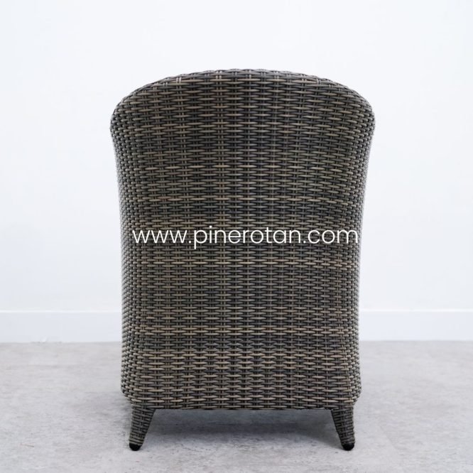 Set Kursi Teras Taman Outdoor Pine Rotan Sintetis - Arthur Terrace Set - Royal Side Table - Cappucino