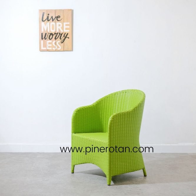 Set Teras Rotan Sintetis - Arthur AC - No Cushion - Green