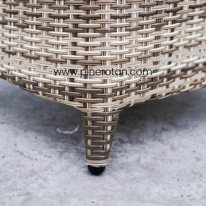 Set Kursi Teras Taman Outdoor Rotan Sintetis / Kursi Teras Minimalis / Arthur Terrace Set - Fema Side Table - Shisil