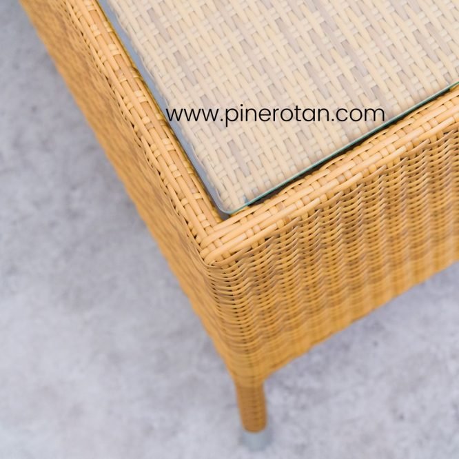 1 Set Meja Tamu Rotan Sintetis / Set Kursi Tamu Minimalis / Arthur Living Set 2.1.1 - Kenko Coffee Table