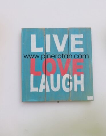 Walldeco Tulisan Kayu - Walldeco LIVE LOVE LAUGH