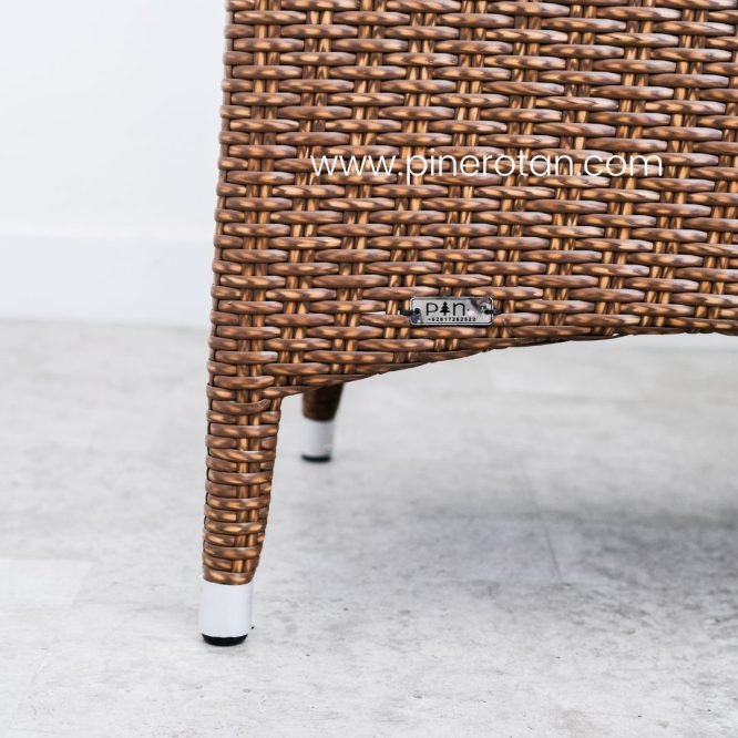 Meja Kursi Tamu Rotan Sintetis / Kursi Teras Minimalis / Kursi Pine Rotan - Kenko Arm Chair 3 Seat Without Cushion.