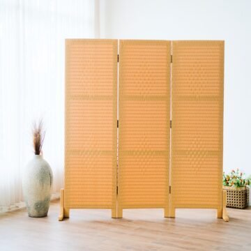 penyekat ruangan rotan 3 panel