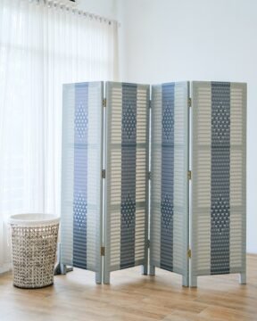 penyekat ruangan rotan 4 panel
