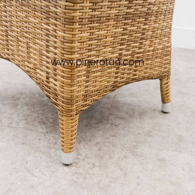 Set Meja Kursi Teras / Taman Outdoor Rotan Sintetis Minimalis / Kenko Terrace Set – Fema Side Table - Honey Streaky