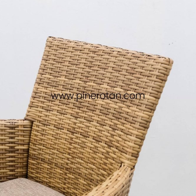 Set Meja Kursi Teras / Taman Outdoor Rotan Sintetis Minimalis / Kenko Terrace Set – Fema Side Table - Honey Streaky