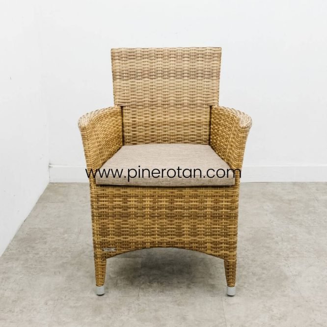 Set Meja Kursi Teras / Taman Outdoor Rotan Sintetis Minimalis / Kenko Terrace Set – Fema Side Table - Honey Streaky