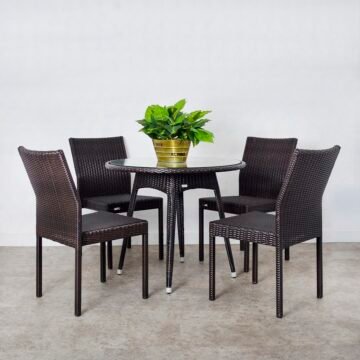pine round dining set
