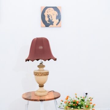 lampu jadul vintage coklat