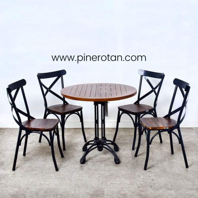 Meja Kursi Set Modern - Cakram Dining Set - Colony DC 4