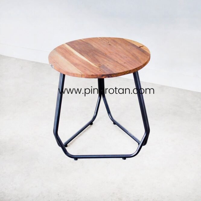Meja Vintage Industrial Hitam - Milan Table II