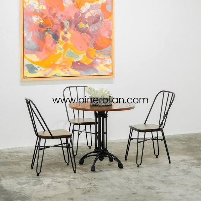 Set Kursi Dining 3 - Cakram Dining Set - Dorian DC 3