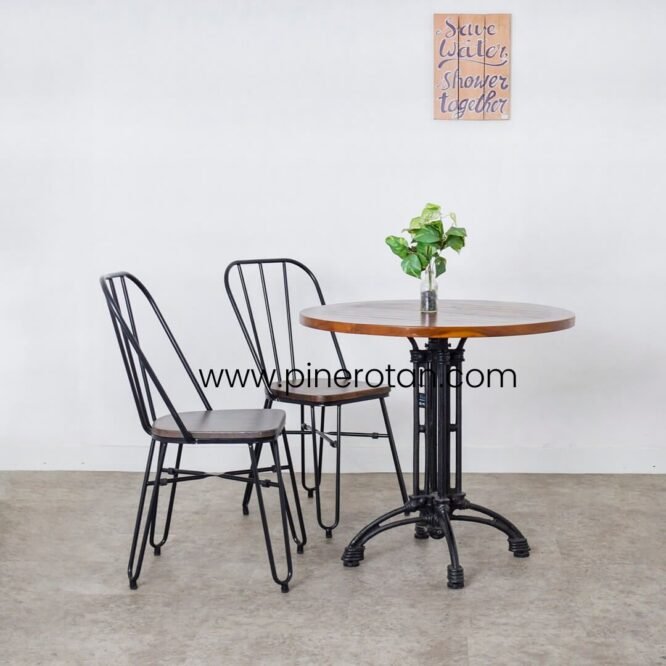 Set Meja Kursi Jati - Cakram DS - 2 Dorian DC