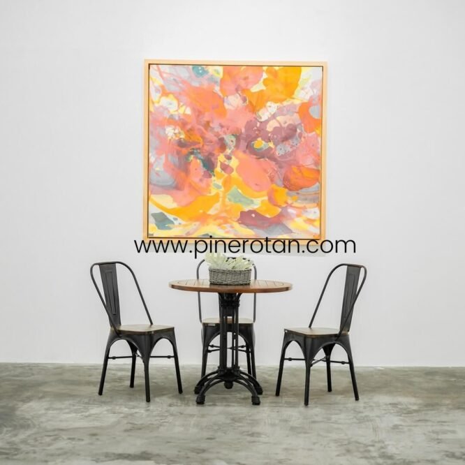 Set Meja Kursi Makan - Cakram Dining Set - Lotus DC - 3 Kursi