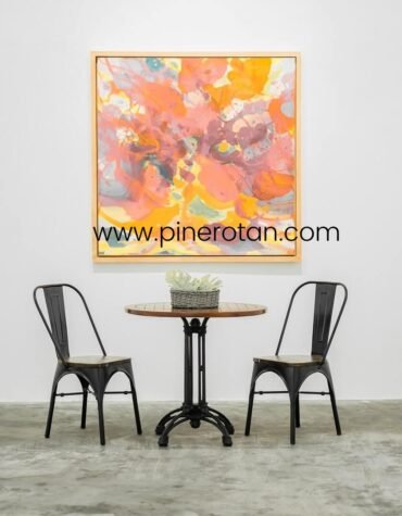 Set meja makan vintage - Cakram Dining Set - Lotus DC - 2 Kursi