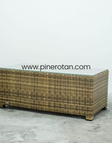 Meja Tamu Rotan Minimalis - North CT - Palm Sugar