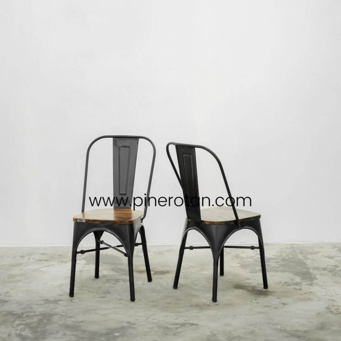 Kursi Besi Industrial Modern - Lotus Dining Chair