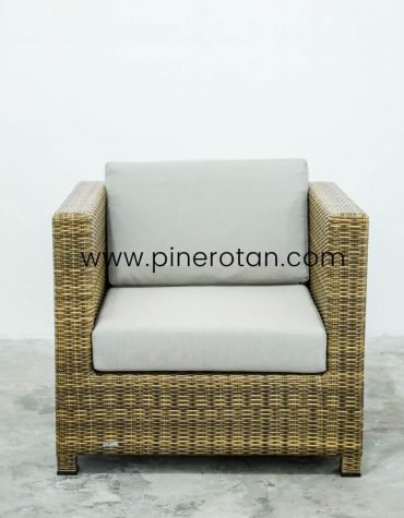 Kursi Sofa Outdoor - Peru 1 Seat - Palm Sugar