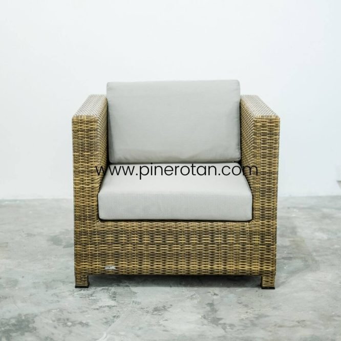 Set Meja Kursi Sofa Minimalis Modern Outdoor / Sofa Ruang Tamu Rotan Sintetis Premium - Peru Sofa Set