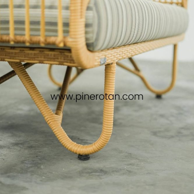Set Sofa Tamu Minimalis Modern / Sofa Set Outdoor Rotan Sintetis Premium - Terra Sofa Set - Tavira 180 - Plain Honey.