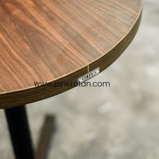 Meja Dining Bulat Pine - Karen Dining Table