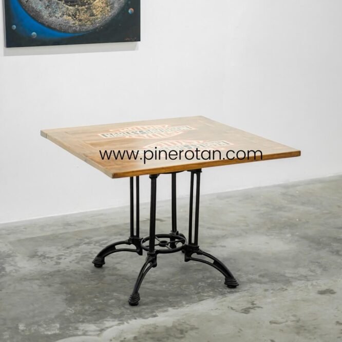 Meja Dining Kayu Jati - Harley Davidson Dining Table