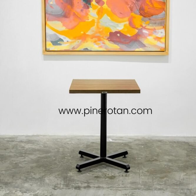 Meja Makan Cafe Resto - Eco Center Dining Table 60x60CM