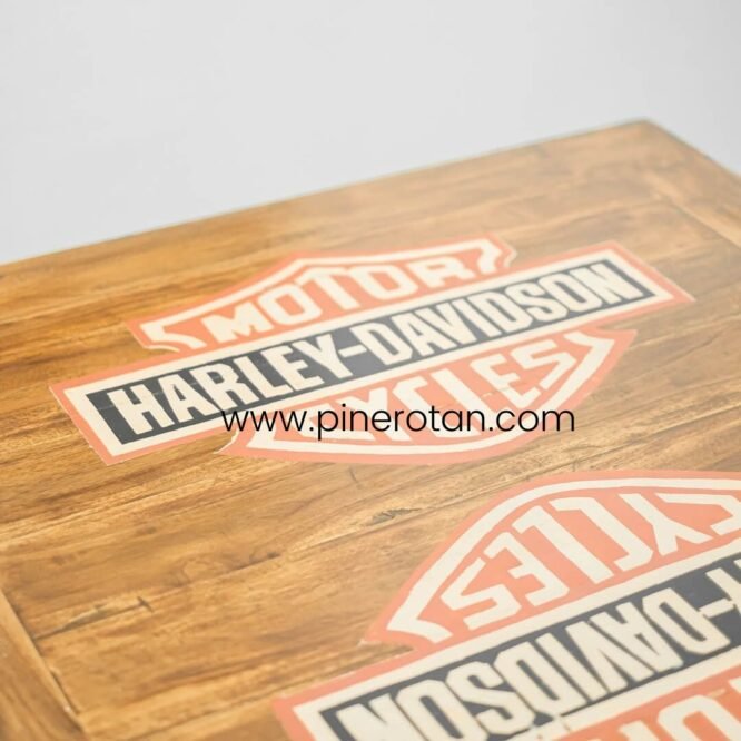 Meja Jati Alumunium Dining - Harley Davidson Dining Table