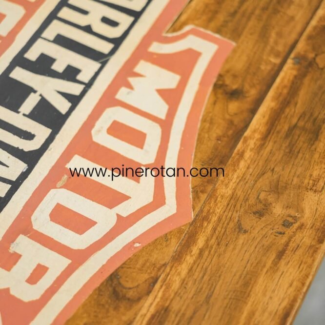 Meja Jati Alumunium Makan - Harley Davidson Dining Table