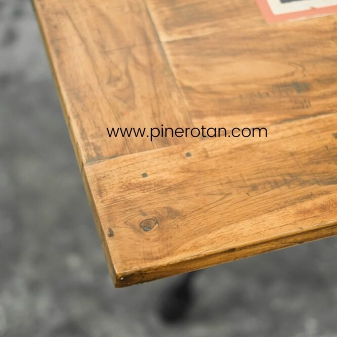 Meja Makan Jati Alumunium - Harley Davidson Dining Table