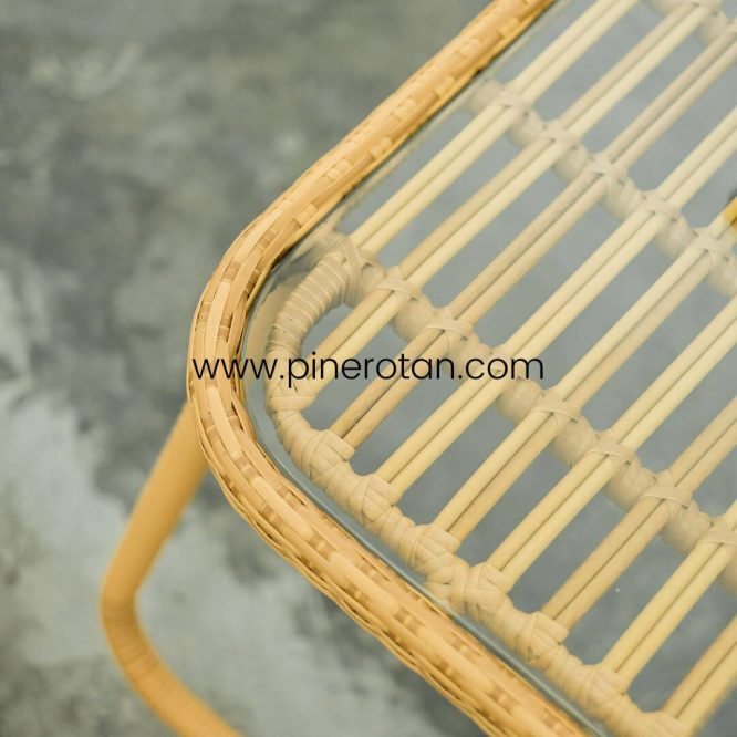 Set Sofa Tamu Minimalis Modern / Sofa Set Outdoor Rotan Sintetis Premium - Terra Sofa Set - Tavira 180 - Plain Honey.
